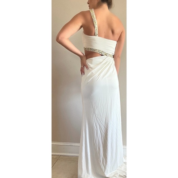 Jovani White Dress with Sequin - Picture 5 of 7